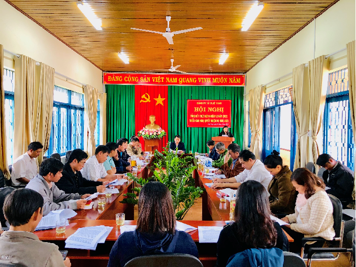 Đảng uỷ xã Dliê Yang: Hội nghị tổng kết thực hiện nhiệm vụ năm 2022, triển khai Nghị quyết nhiệm vụ năm 2023.